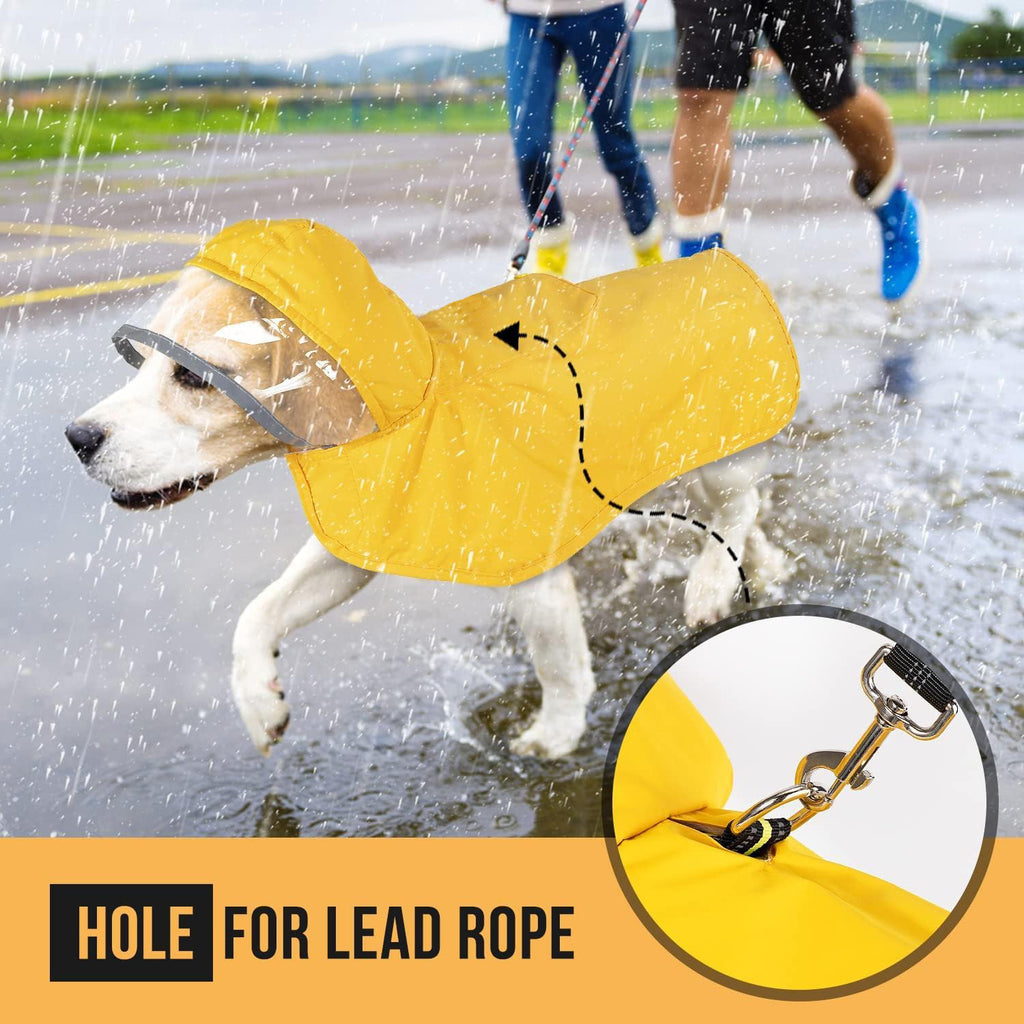 Dog Raincoat Waterproof Soft Breathable Dog Rain Jacket For Small Dog Hooded Dog Rain Coat With Transparent Cap Protect Belly - photo 11
