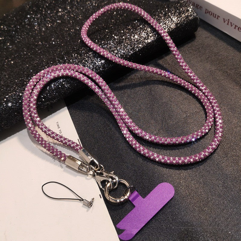 Rhinestone Crossbody Phone Lanyard