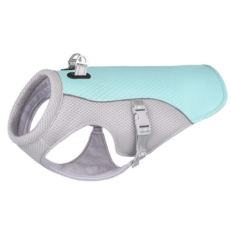 Summer Pet Dog Cooling Vest Heat Resistant Cool Dogs Clothes Breathable Sun-proof Clothing For Small Large Dogs Outdoor Walking - photo 8