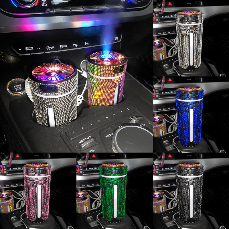 Luxury Diamond Car Humidifier LED Light Car Diffuser Auto Air Purifier Aromatherapy Diffuser Air Freshener Car Accessories For Woman - photo 11