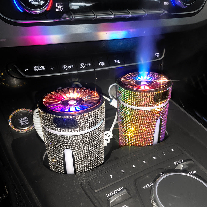 Luxury Diamond Car Humidifier LED Light Car Diffuser Auto Air Purifier Aromatherapy Diffuser Air Freshener Car Accessories For Woman - photo 7