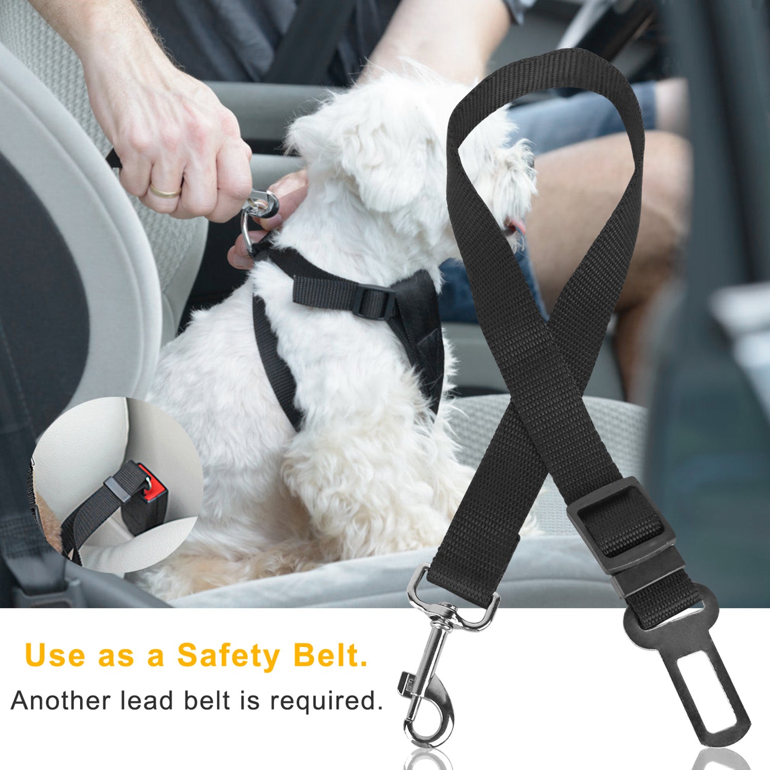 Dog Car Seat Belt, 2-Pack - photo 4