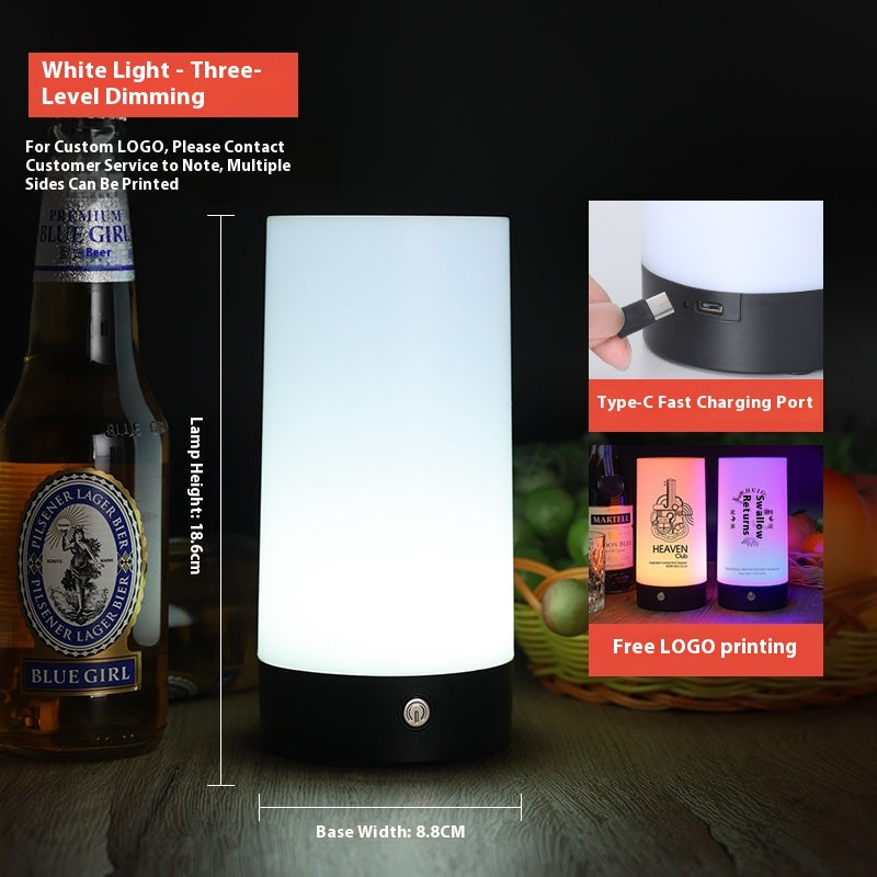 Led Rechargeable Bar Table Lamp Quiet Bar Service Script Light - photo 2