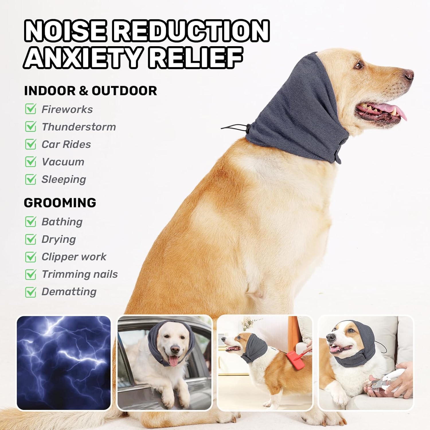 Calming No-Flap Ear Wrap for Dogs - photo 5