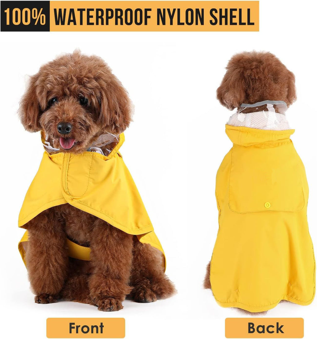 Dog Raincoat Waterproof Soft Breathable Dog Rain Jacket For Small Dog Hooded Dog Rain Coat With Transparent Cap Protect Belly - photo 13