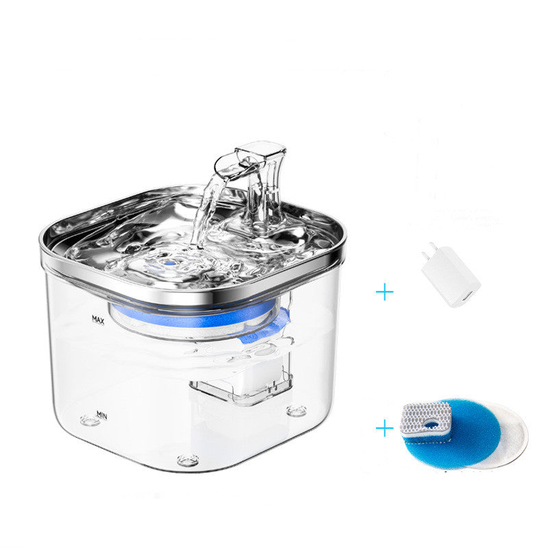 Pet Cat Dog Stainless Steel Automatic Circulation Water Dispenser Intelligent Fountain Pets Accessories - photo 11