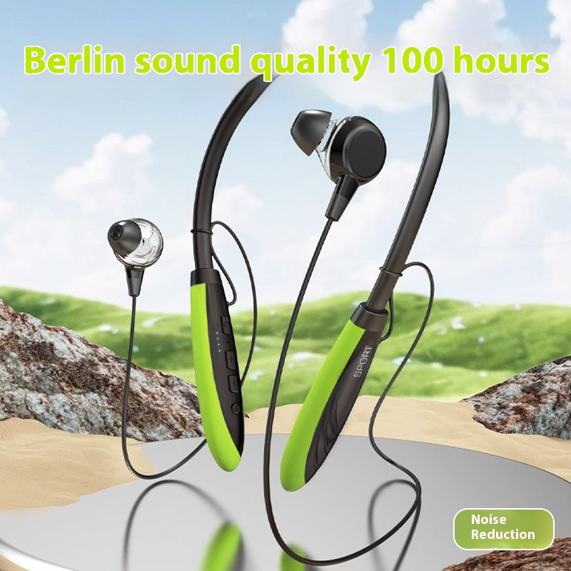 Neck Wireless Bluetooth-compatible Earphones 9D Stereo Surround Headphone Magnetic Sport Neckband Headset Neck-hanging Earbuds - photo 4