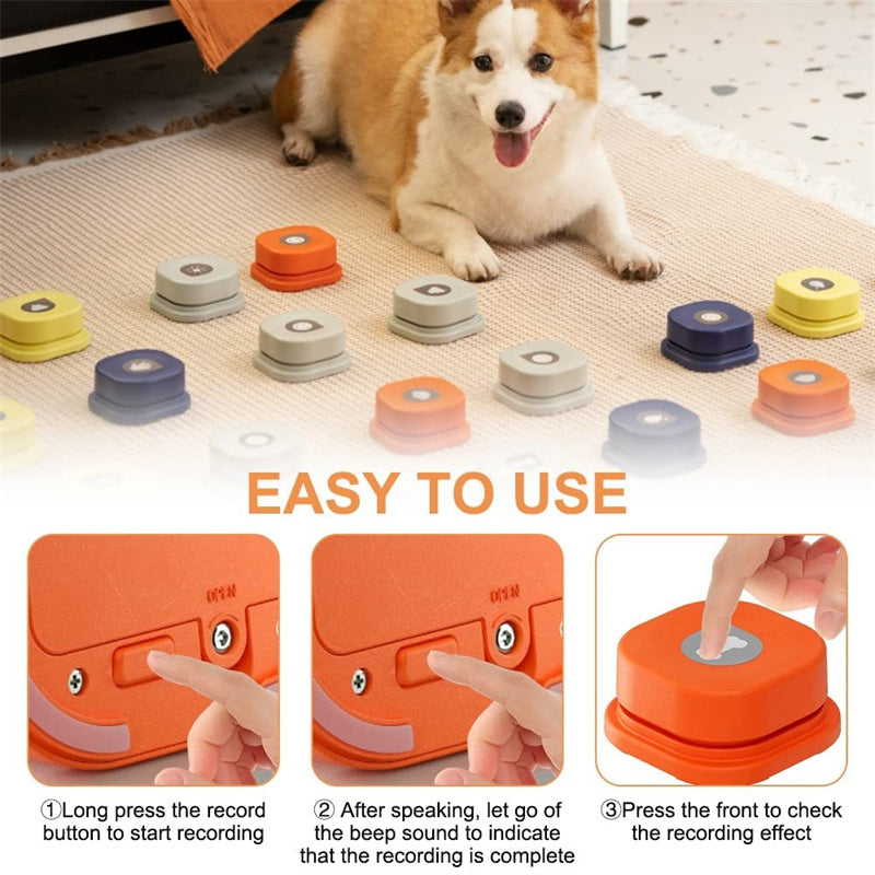 4 Colors Pet Communication Button One-click Prevent Physical Inactivity Recordable Dog Talking Button Toy Cat Toy Pet Products - photo 17