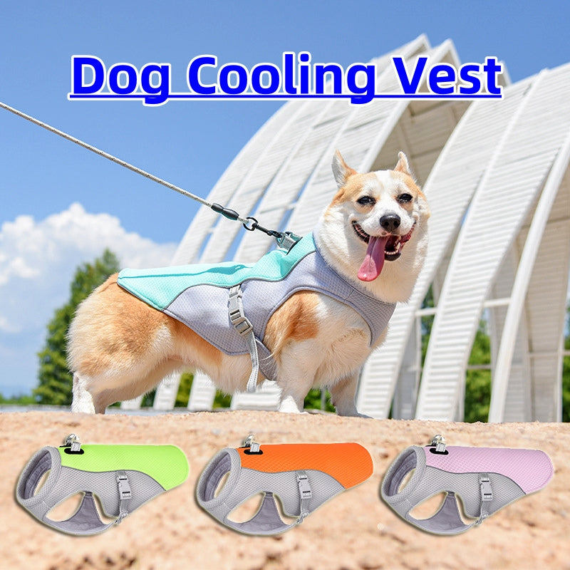 Summer Pet Dog Cooling Vest Heat Resistant Cool Dogs Clothes Breathable Sun-proof Clothing For Small Large Dogs Outdoor Walking - photo 2