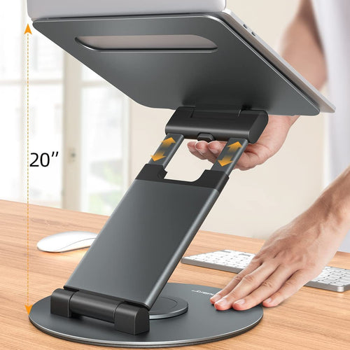 Adjustable Aluminium Laptop Stand with 360° Rotation