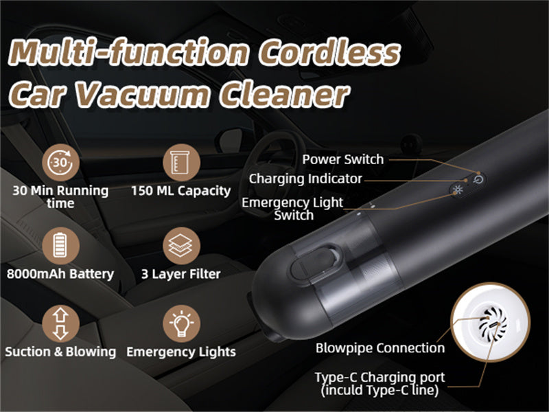 Portable Car Vacuum Cleaner 10kPa