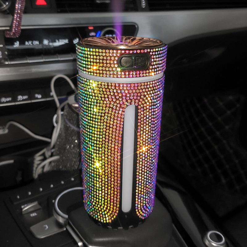 Luxury Diamond Car Humidifier LED Light Car Diffuser Auto Air Purifier Aromatherapy Diffuser Air Freshener Car Accessories For Woman - photo 8