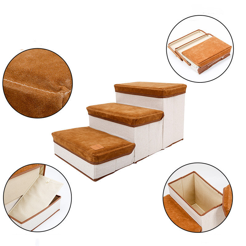 Foldable Pet Stairs with Storage - photo 6