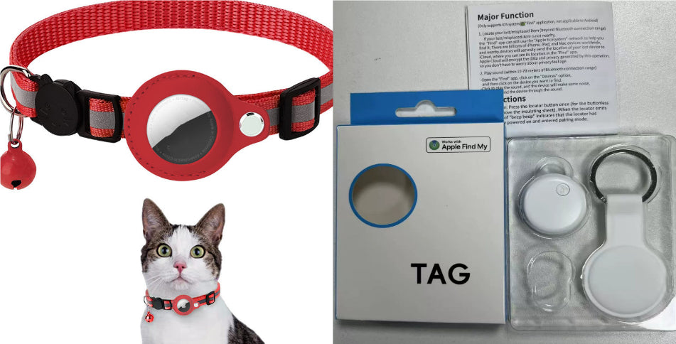 Reflective Collar Waterproof Holder Case For Airtag Air Tag Airtags Protective Cover Cat Dog Kitten Puppy Nylon Collar - photo 23