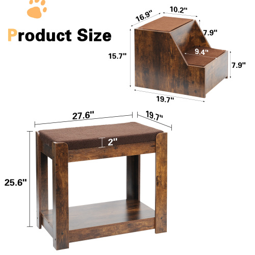 Pet Bunk Bed With Removable Step For Dogs And Cats, Multi-Level Bed Window Perch Seat Platform With Cushion And Cat Scratch Pad, Indoor Use - photo 6