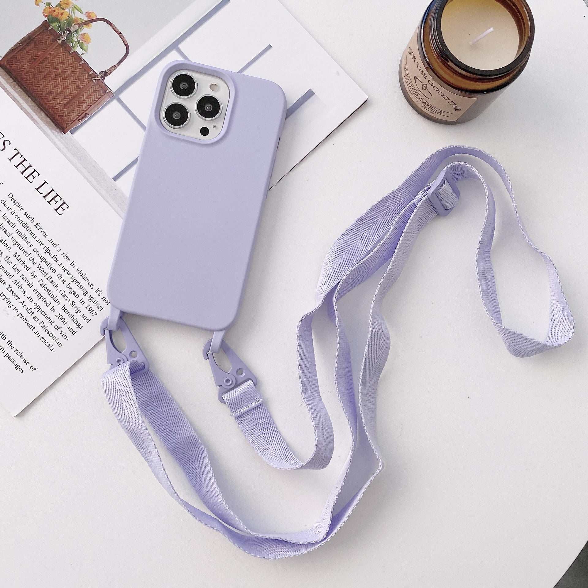 Silicone Crossbody Lanyard Case