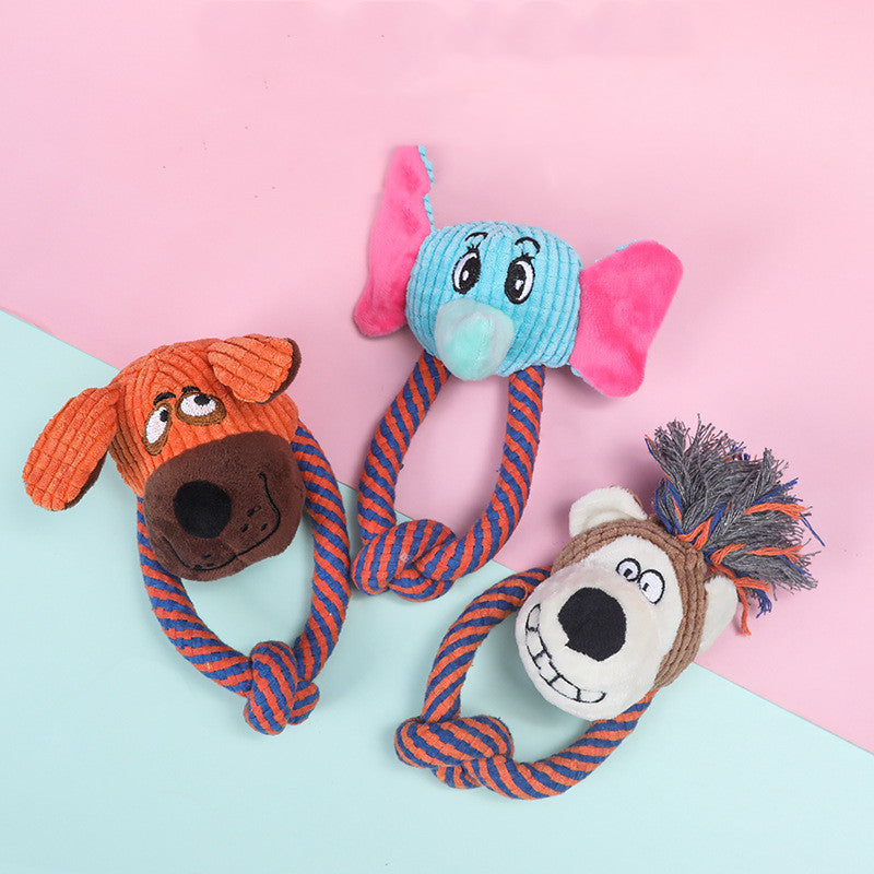 Pet Supplies Dog Cotton Rope Toys Sound Grinding Teeth Cleaning Toys - photo 5