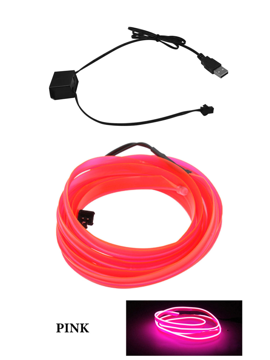 USB LED Car Interior Light Strip - photo 6