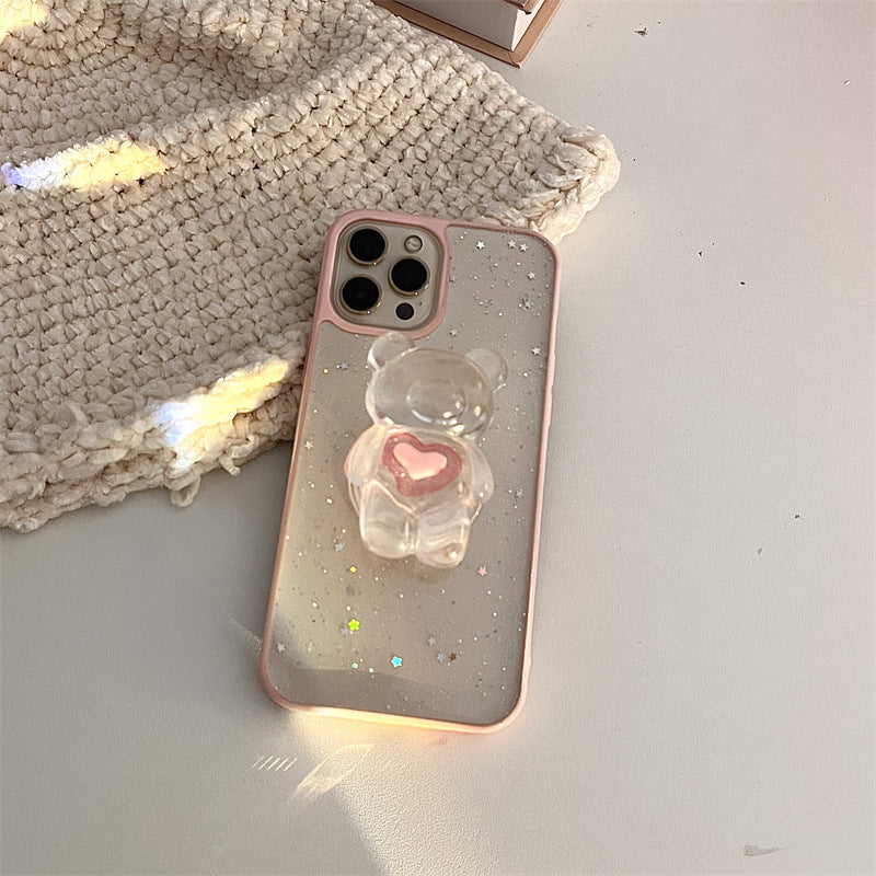 Cute Bear Silicone Phone Case with Stand - photo 3