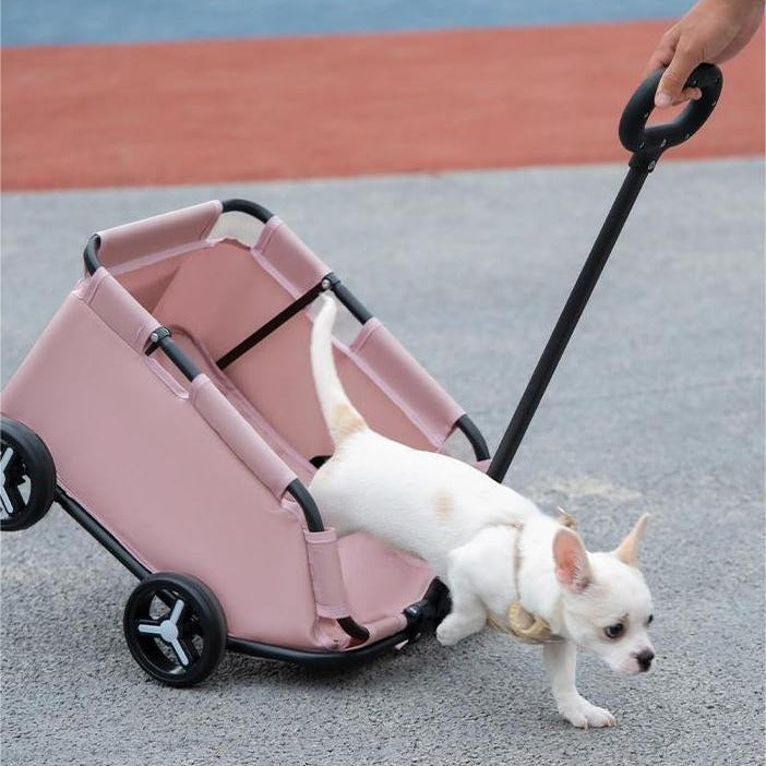 Pet Stroller Dog Cat Trolley Out Small Pet Cart Portable Foldable Storage Car - photo 10