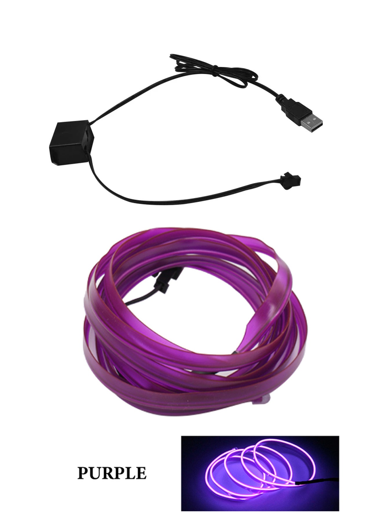 USB LED Car Interior Light Strip - photo 8