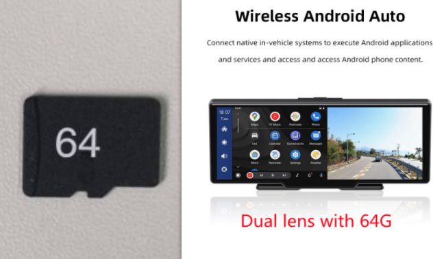 10.26" Wireless CarPlay Screen with Dash Cam - photo 3