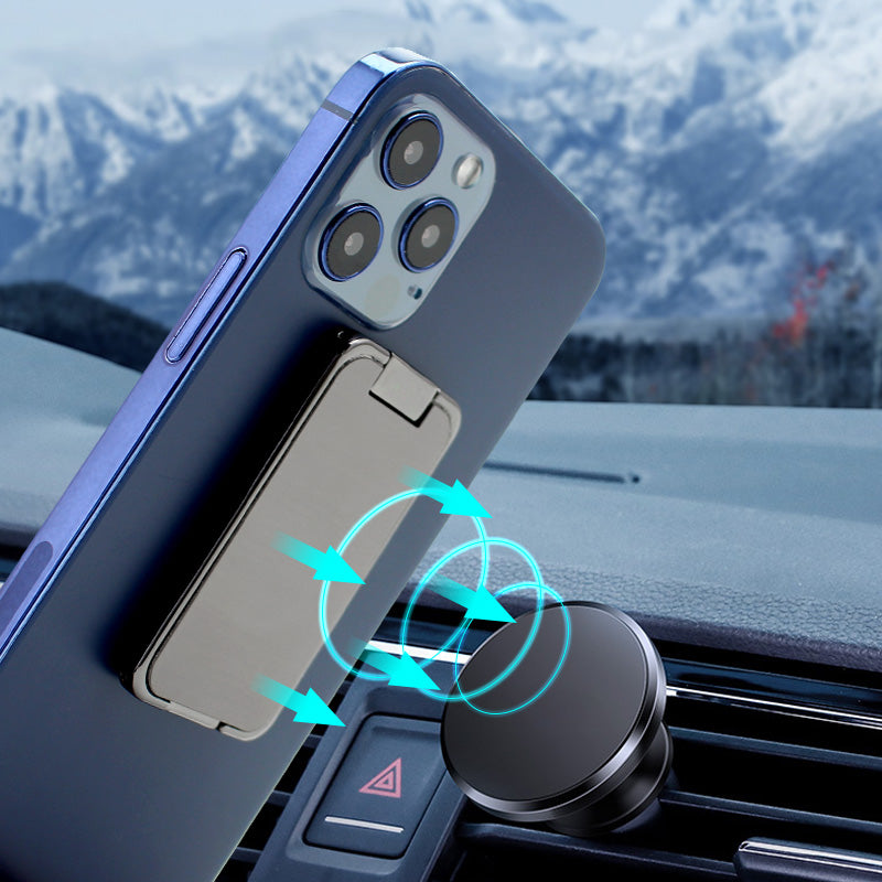 Foldable Mobile Phone Holder Ring Buckle Retractable Desktop CellPhone Stand Car Magnetic Bracket Office Accessories - photo 8
