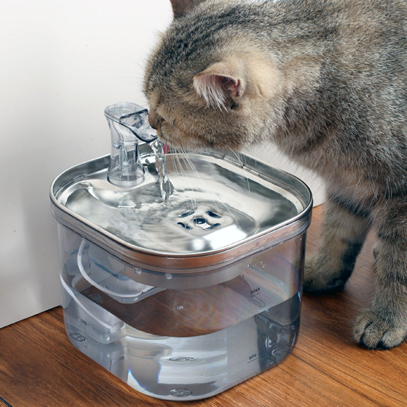 Pet Cat Dog Stainless Steel Automatic Circulation Water Dispenser Intelligent Fountain Pets Accessories - photo 6