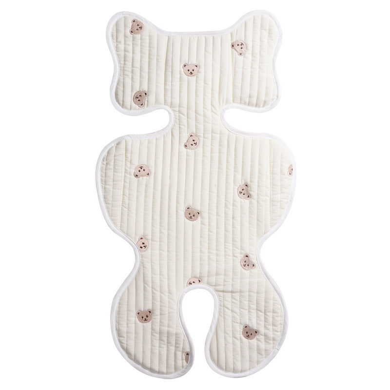 Stroller Thin Breathable Cotton Embroidered Seat Cushion - photo 11