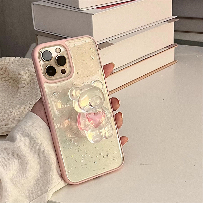 Cute Bear Silicone Phone Case with Stand - photo 4