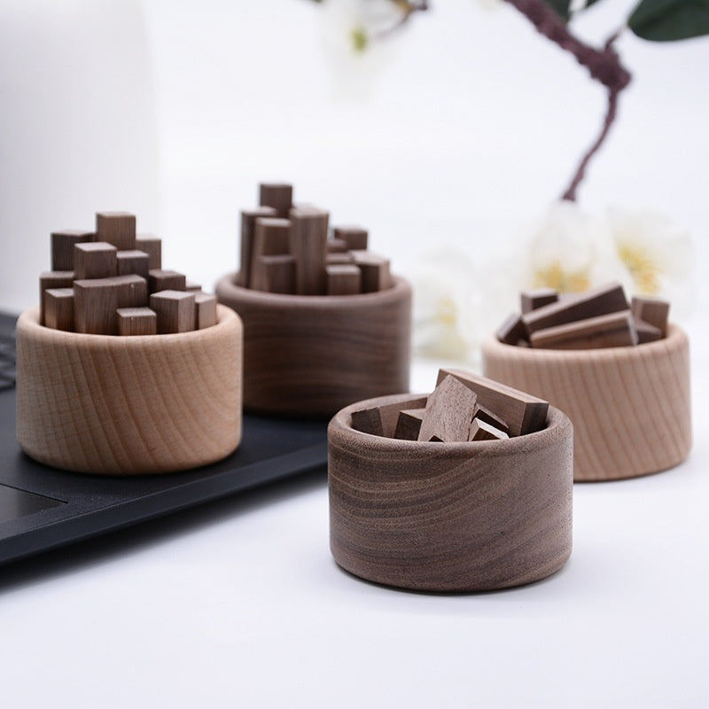 Small Firewood Pile Essential Oil Wood Aromatherapy Aroma Diffuser Black Walnut Beech Wood Car Decorations